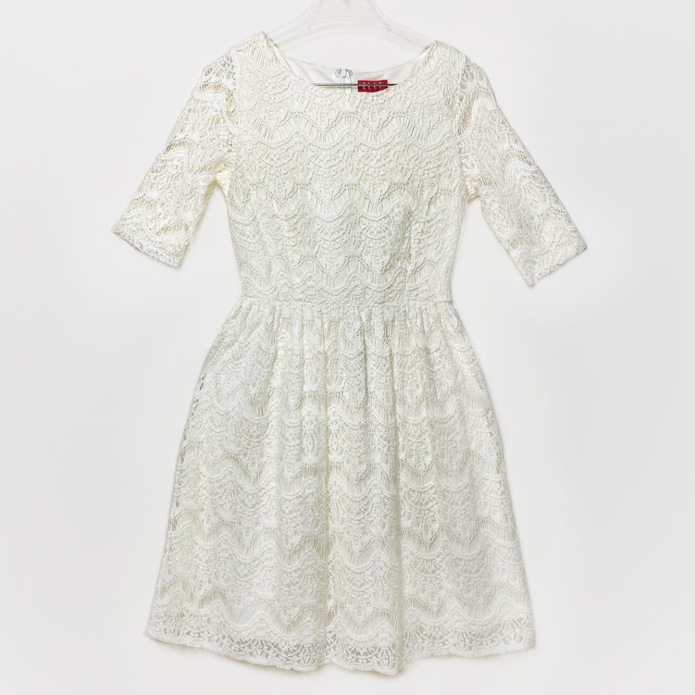 ELLE Cream Lace Dress